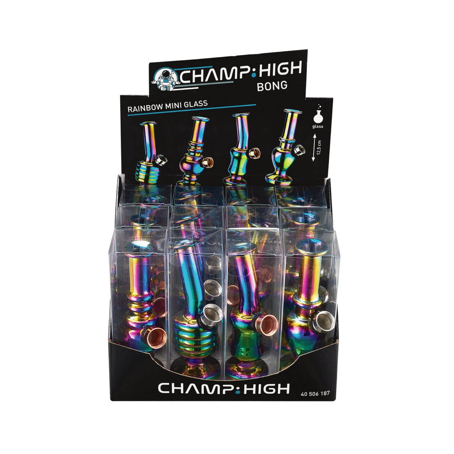 SKLENĚNÝ BONG RAINBOW MINI 12,5 CM