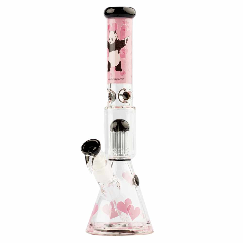 SKLENĚNÝ BONG BANKSY'S GRAFFITI PANDA GUNNIN 35 CM
