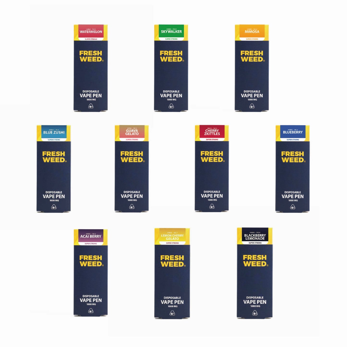 VÝHODNÝ BALÍČEK VŠECH PŘÍCHUTÍ THC-X AROMALAMP - 10 KS