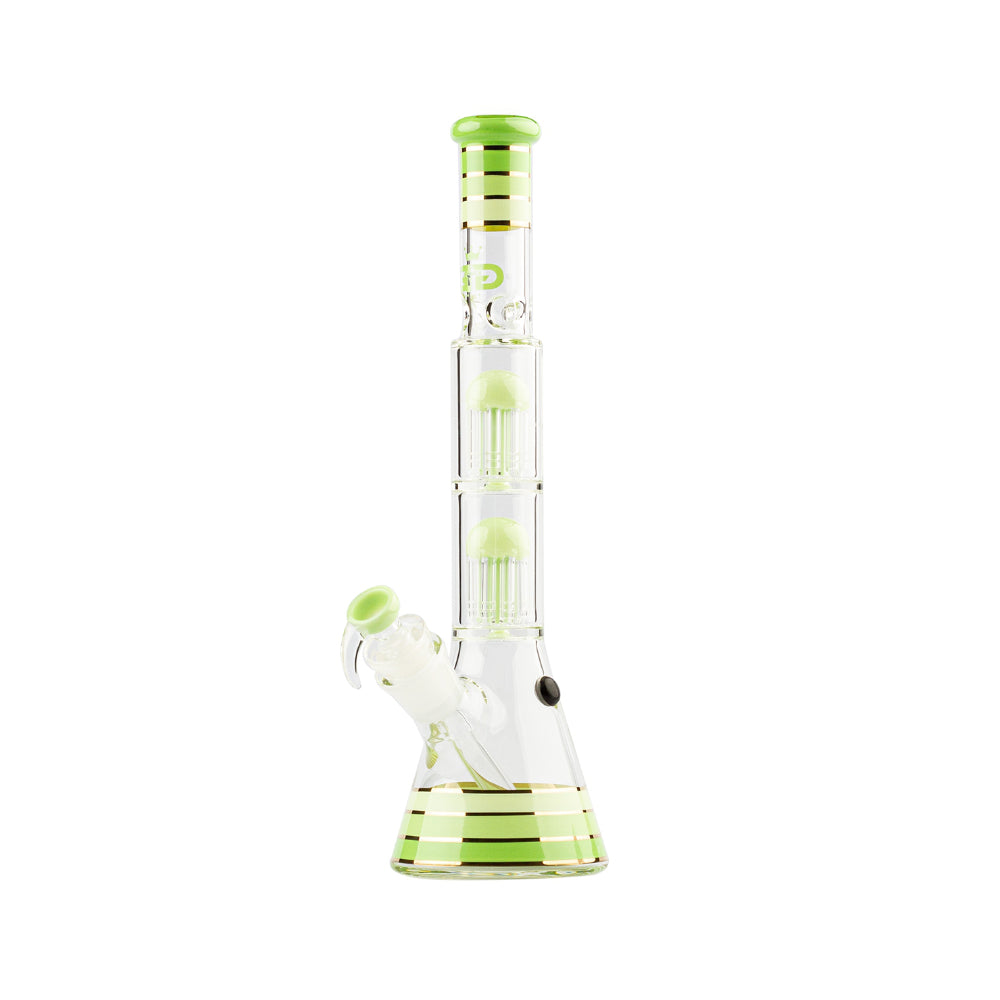 SKLENĚNÝ BONG GRACE GLASS GOLDEN LINE SVĚTLE ZELENÝ 46 CM