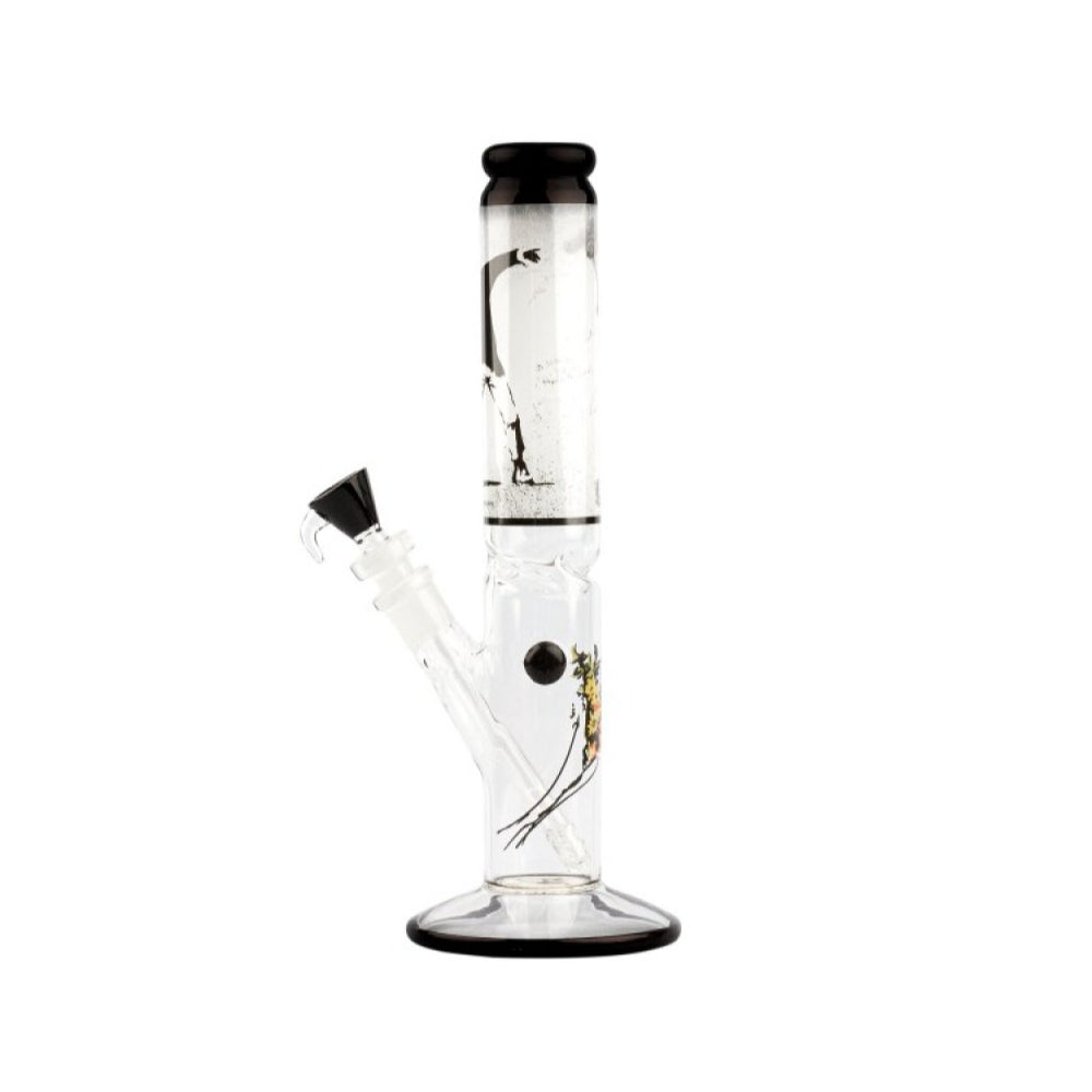 SKLENĚNÝ BONG BANKSY'S GRAFFITI FLAME THROWER 34 CM