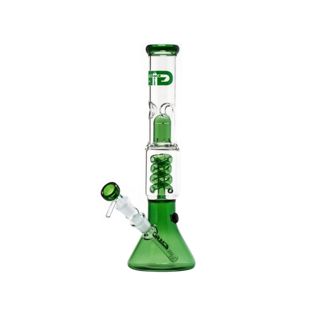 SKLENĚNÝ BONG GRACE GLASS GREEN BOYZ 35 CM