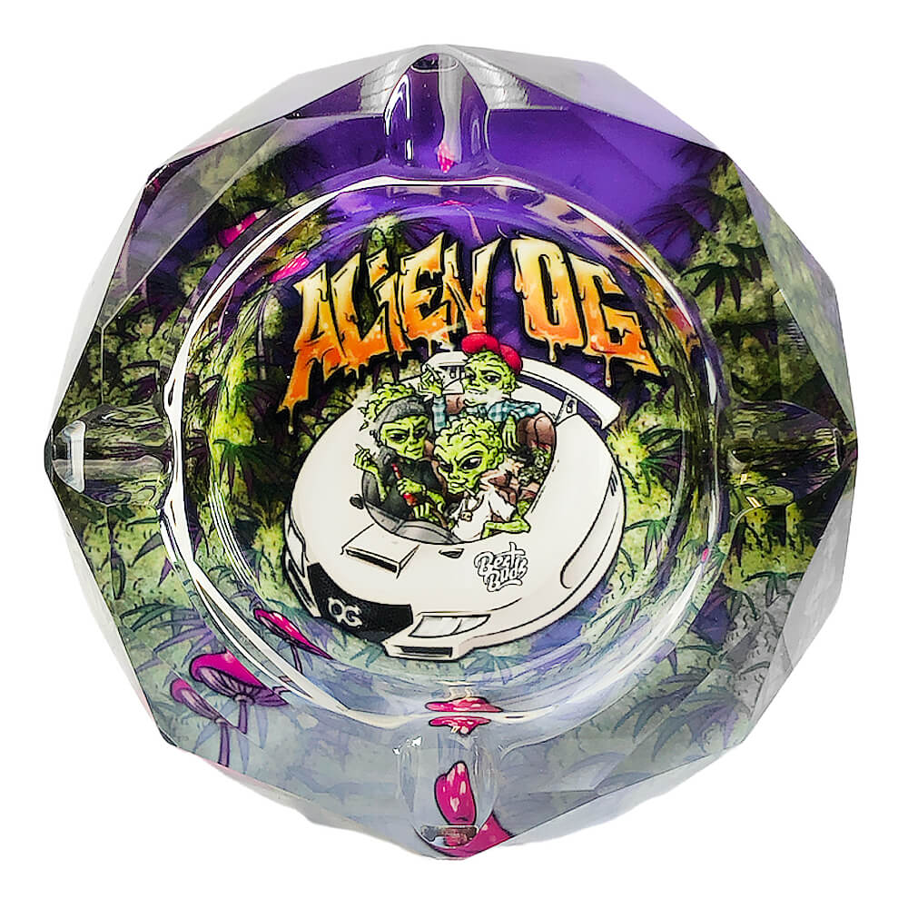POPELNÍK Z KŘIŠŤÁLOVÉHO SKLA - ALIEN OG