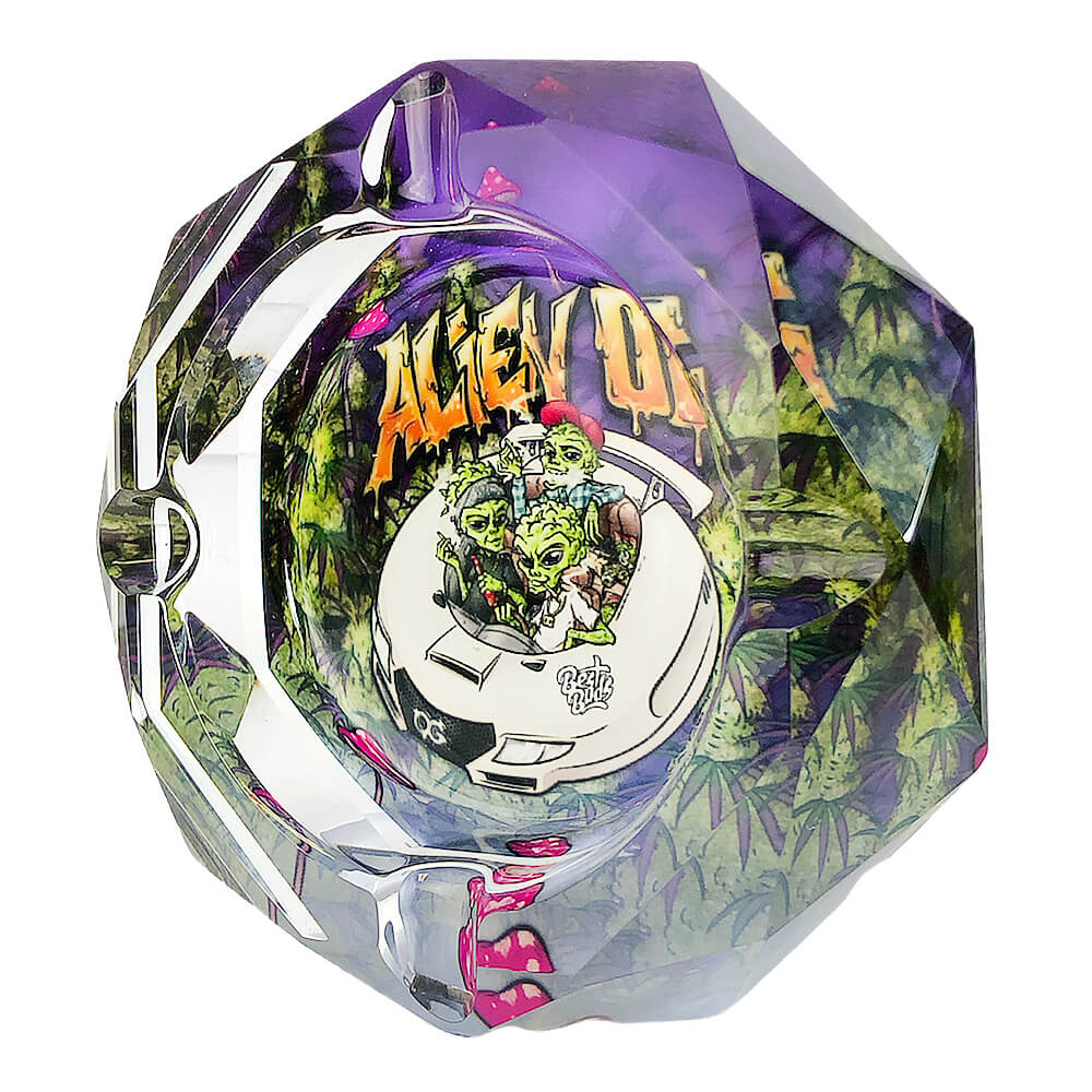 POPELNÍK Z KŘIŠŤÁLOVÉHO SKLA - ALIEN OG