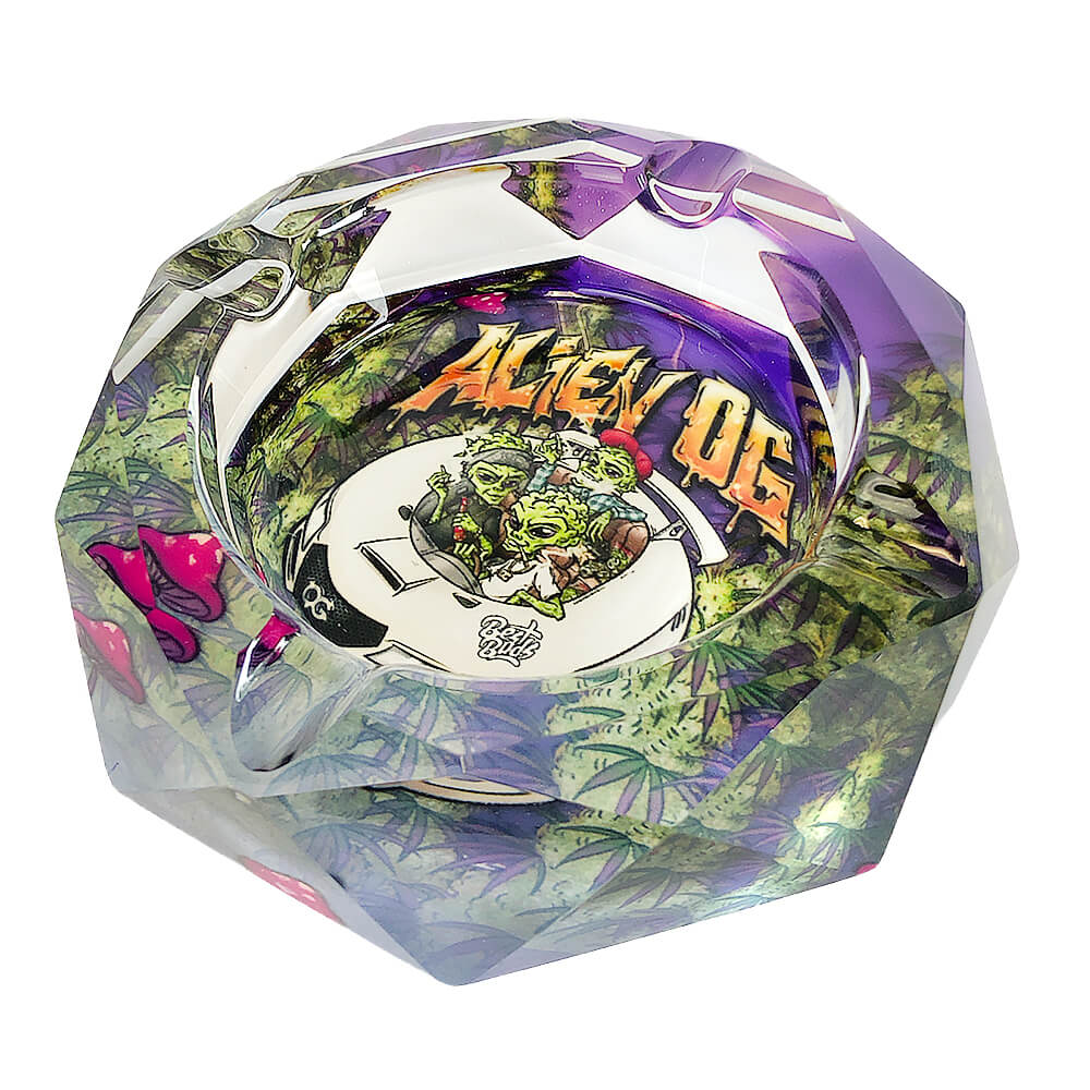 POPELNÍK Z KŘIŠŤÁLOVÉHO SKLA - ALIEN OG