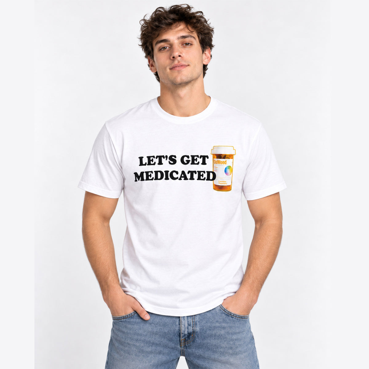 TRIČKO DR.WEED LET'S GET MEDICATED BÍLÉ
