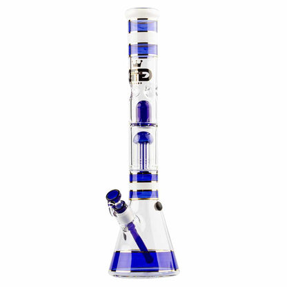 SKLENĚNÝ BONG GRACE GLASS GOLDEN LINE MODRÝ 46 CM