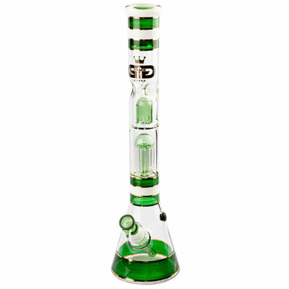 SKLENĚNÝ BONG GRACE GLASS GOLDEN LINE ZELENÝ 46 CM