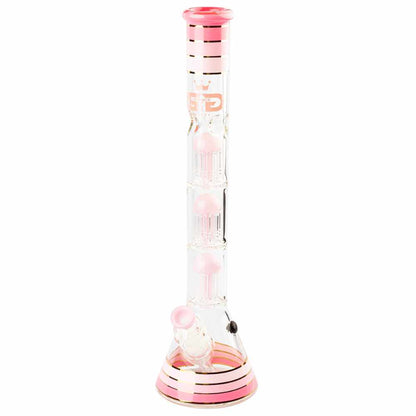 SKLENĚNÝ BONG GRACE GLASS GOLDEN LINE PINK 48 CM