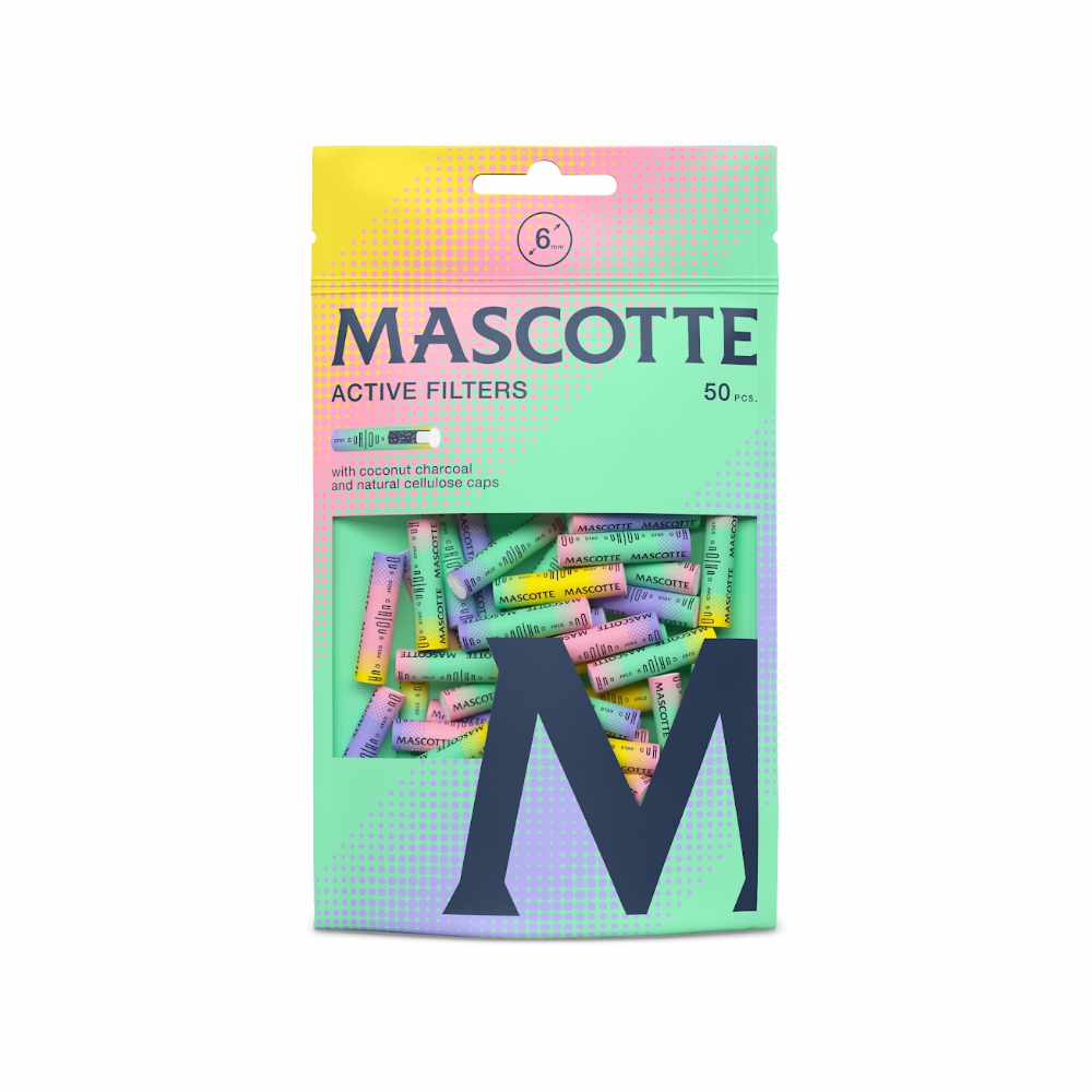 FILTRY UHLÍKOVÉ RAINBOW SLIM - BALENÍ 50 KS