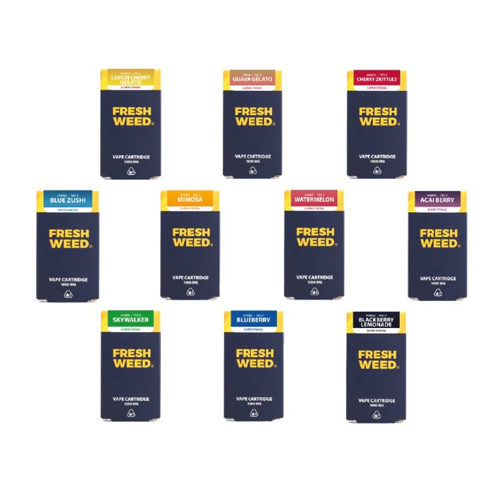 VÝHODNÝ BALÍČEK VŠECH PŘÍCHUTÍ THC-X CARTRIDGE - 10 KS