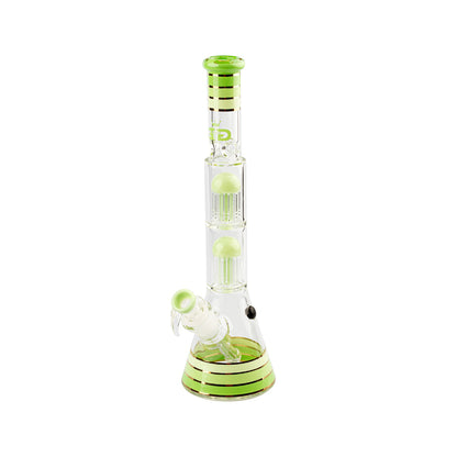 SKLENĚNÝ BONG GRACE GLASS GOLDEN LINE SVĚTLE ZELENÝ 46 CM