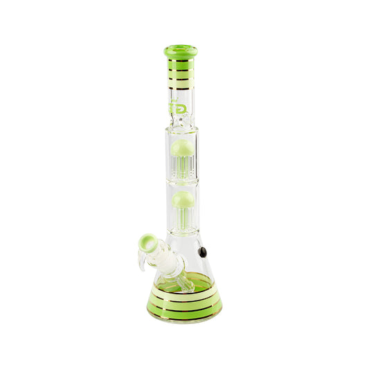 SKLENĚNÝ BONG GRACE GLASS GOLDEN LINE SVĚTLE ZELENÝ 46 CM