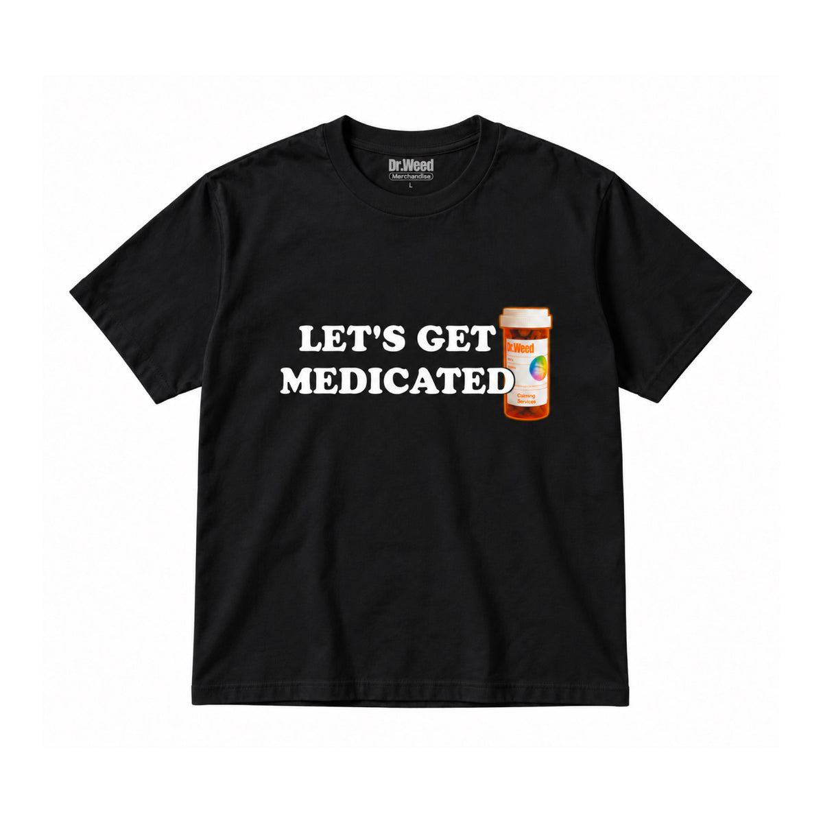TRIČKO DR.WEED LET'S GET MEDICATED ČERNÉ