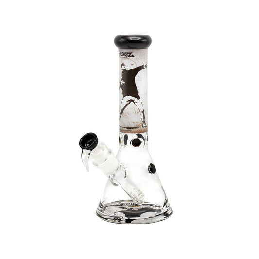 SKLENĚNÝ BONG BANKSY'S GRAFFITI FLOWER THROWER 35 CM