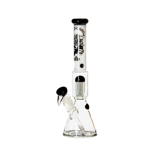 SKLENĚNÝ BONG CHEECH & CHONG SMOKING BROTHERS WHITE 35 CM