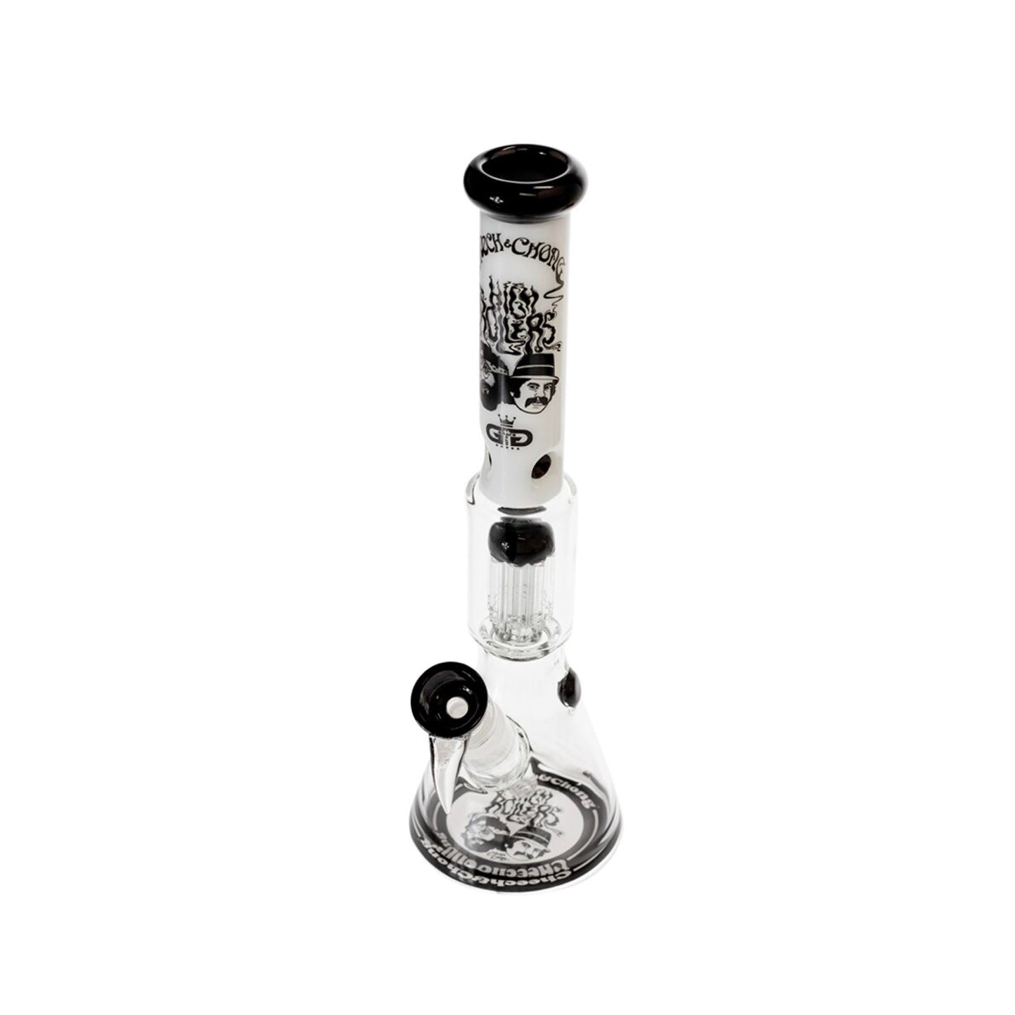 SKLENĚNÝ BONG CHEECH & CHONG SMOKING BROTHERS WHITE 35 CM