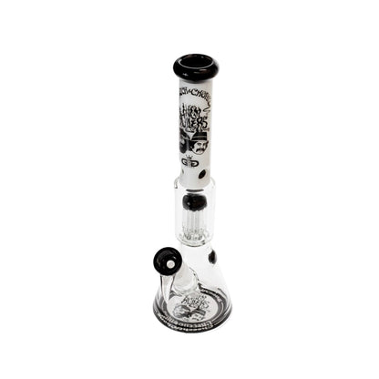 SKLENĚNÝ BONG CHEECH & CHONG SMOKING BROTHERS WHITE 35 CM