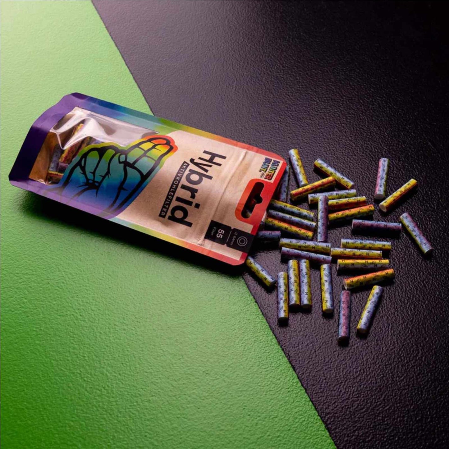 FILTRY UHLÍKOVÉ RAINBOW - BALENÍ 55 KS